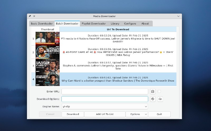 👥 Media Downloader | 多功能全能视频下载器　Media Downloader 是一款开源的 多功能视频下载管理工具，将 yt-dlp、lux、aria2c 等强大的命令行下载引擎整合到一个直观的图形界面中，让视频下载变得更简单