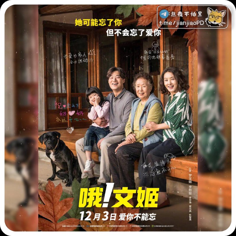 #电影资讯 👈🏻查看更多时隔六年，韩国电影再上内地影院《哦！文姬》宣布定档12月3日-------------------------------由 #罗文姬 主演的韩国电影《哦！文姬》定档12月3日，发布定档预告-------------------------------▍剧情简介：患有阿尔茨海默症的文姬奶奶，目睹了孙女的车祸现场，为了找出肇事逃逸者，和儿子一同踏上了逗趣又温情的追凶之路