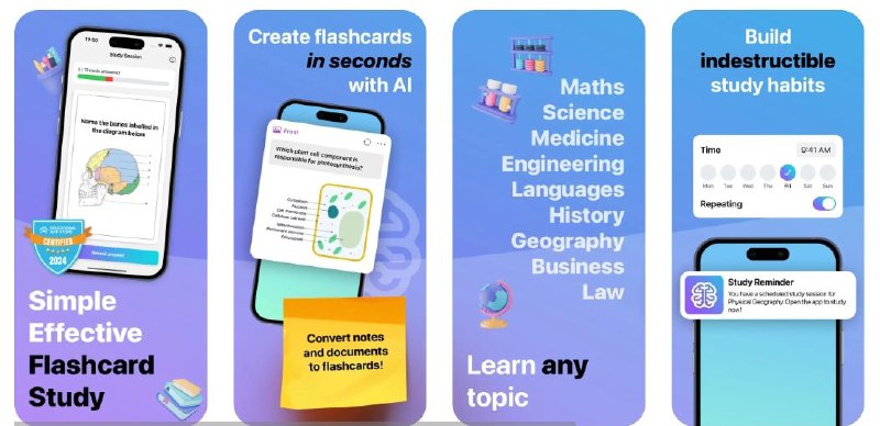限免App Store应用：Anki Flashcards - BrainDeck 🎮 软件详情：快速创建抽抽卡，智能日程安排功能计划和安排学习课程