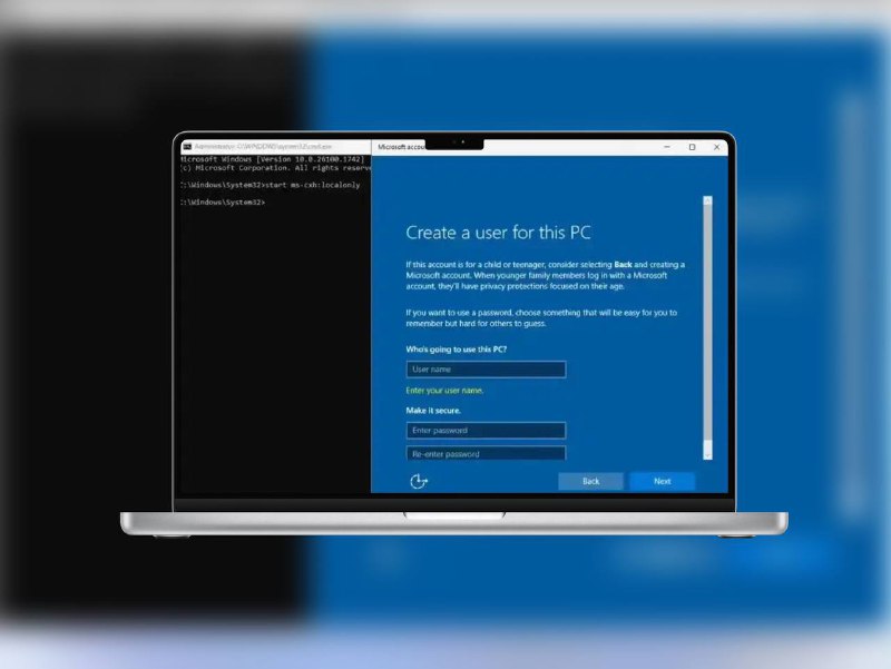 Microsoft 微软｜绕过微软账户登陆新方法微软发布的 Windows 11 Build 26200.5516 和 26120.3653 预览版更新，移除了 bypassnro.cmd 脚本，让创建本地账户的操作更为复杂#️⃣解决方案：在装机界面提示连接网络时，通过 Shift+F10 快捷键调出命令窗口，输入“start ms-cxh:localonly” 命令即可直接跳转本地账户创建页面🔘实测在 Win11 23H2 最新版本中完全有效平台：#微软标签：#微软账户 #方法 📣 频道  🐱 群聊  📦 汉化包