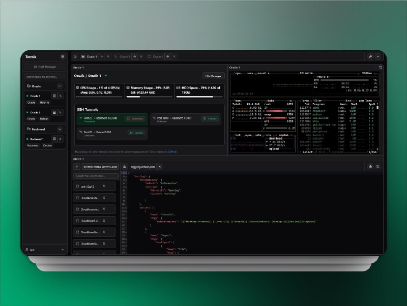 👥 Termix | 自托管的全能服务器管理平台　管理多台服务器时频繁切换 SSH 工具很麻烦，而 Termix 正好提供了一站式解决方案