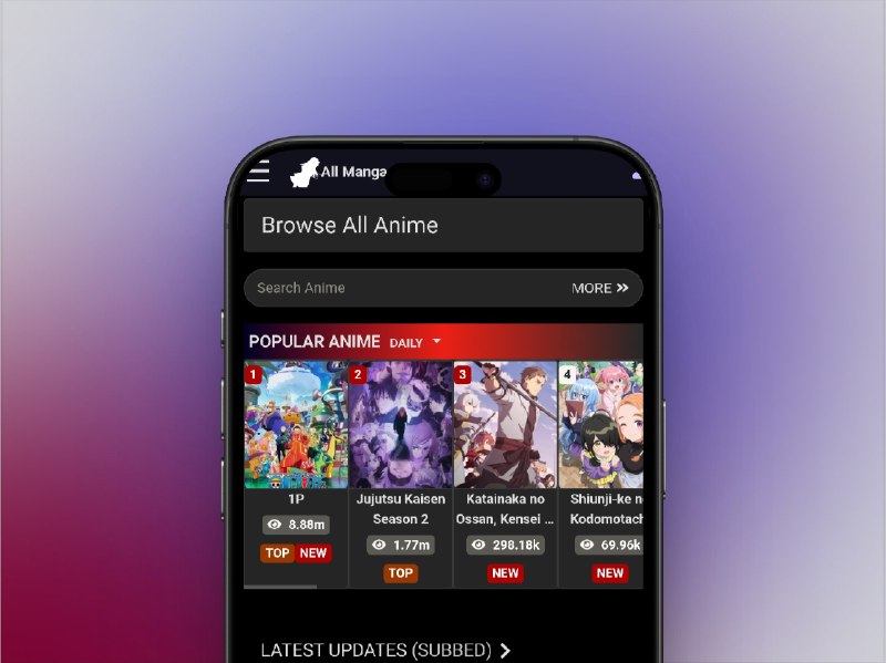 🔖 AllManga | 免费动漫网站 上班摸鱼看番两不误　一个免费动漫平台，聚合海量热门新番、国漫、经典动画，支持多地区语言字幕筛选，还有评分+热度榜单参考，界面清爽可移动端访问，追番补番两开花！　显示器一调暗，老板以为我在写PPT，其实我在看「动漫」！📬 AllManga.to标签：#AllManga #追番 #番剧 #动漫 #影视 📮 频道 | 🪧 群聊 | ✨ 中文包