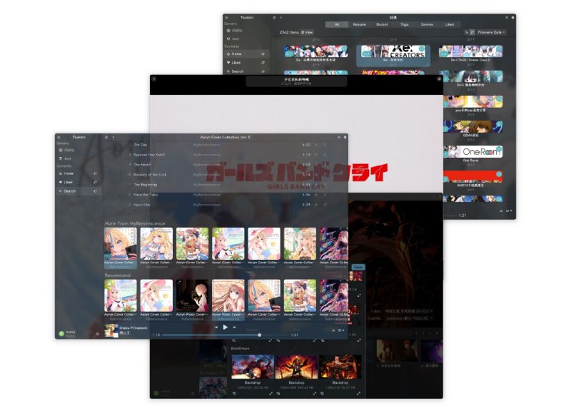 ▶️ Tsukimi ▎使用 GTK4-RS 编写的第三方 Emby 客户端🗣️👥【支持平台】：#PC #Linux #Windows📱【应用标签】：#emby #Tsukimi💻【软件简介】：   作者是先做linux的客户端后续移植到的windows，目前是调用本地的mpv播放器进行播放，所以需要本地自行配置好mpv😹Github项目：点我直达😀➖➖➖➖➖➖➖➖➖🦊 频道    📖讨论组  ☁️ 投稿Bot