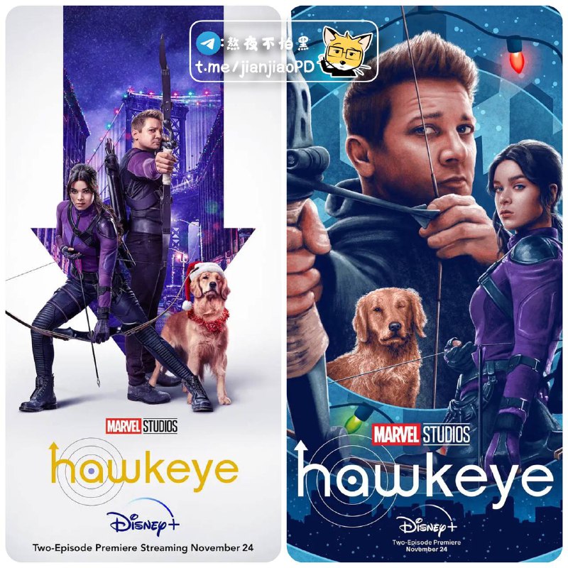 #电影资讯 👈🏻查看更多鹰眼 Hawkeye (2021) 更新至两集美国 / 剧情 / 动作 / 科幻 / 2021-11-24(美国)上映 / 片长60分钟▍剧集简介：这部剧集主要讲述鹰眼Clint Barton如何把自己的名号传递Kate Bishop