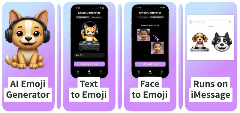 限免内购应用 | GenEmoji：用AI生成专属表情符号输入任意情绪或创意描述，AI 自动生成独一无二的自定义 Emoji，简单操作即可创建契合你风格的专属表情，无需绘画技能，创意即刻变现