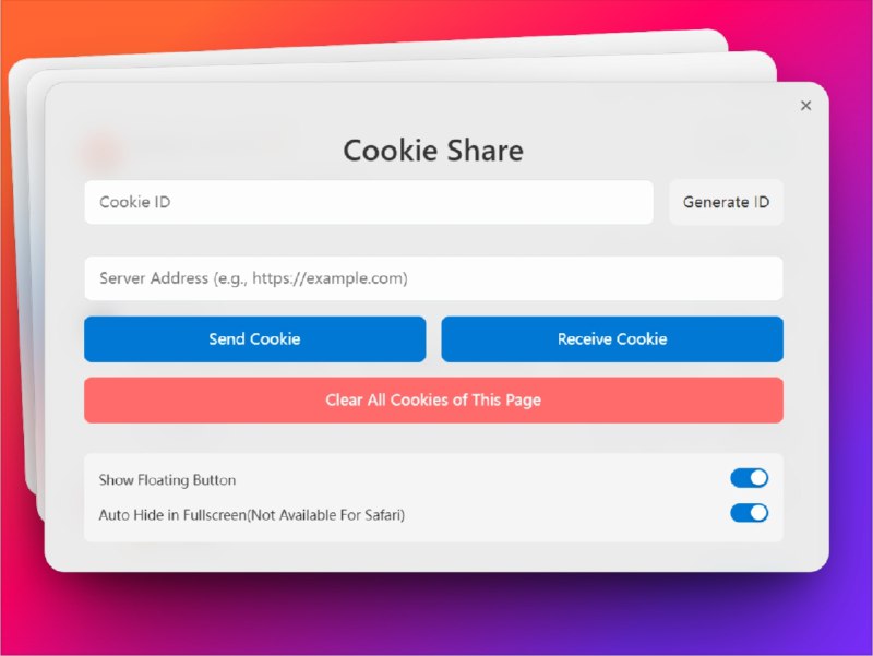 🔖 Cookie-share | Cookie 共享管理工具，免登录切号神器　总是扫码、输验证码、切账号切到崩溃？Cookie-share 直接帮你跳过这一切