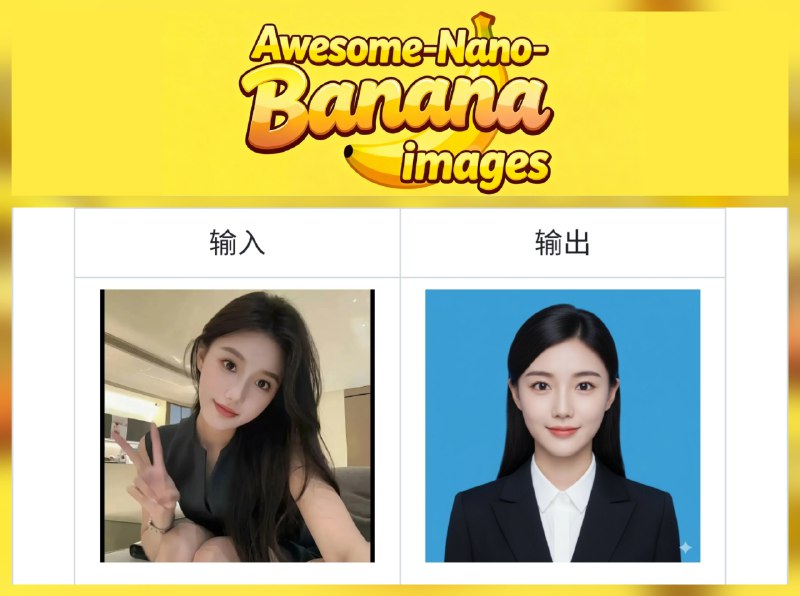 👥 Awesome-Nano-Banana-images | Nano Banana各种提示词生成　Awesome-Nano-Banana-images 是 GitHub 上整理的一份 Nano Banana 生成案例合集，目前已收录 50＋案例，涵盖 手办生成、动漫转真人、多图融合、人物换装、旧照片修复、多视角生成 等热门应用场景　每个案例都附有 详细的提示词 以及 输入与输出对比，方便直接复现和测试