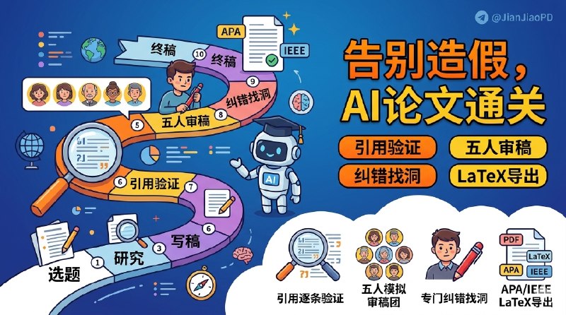 ✈️ Academic Research Skills |  AI 写论文，把论文流程从选题拉到终稿🏷 检索标签：#AcademicResearchSkills #论文 #毕业论文 #学术 #AI论文 #文献引用⭐️ 详情介绍：这套开源技能不是单纯帮你“把论文写出来”，而是把AI 最容易出问题的地方帮你解决，尤其是引用造假和质量失控这两件事