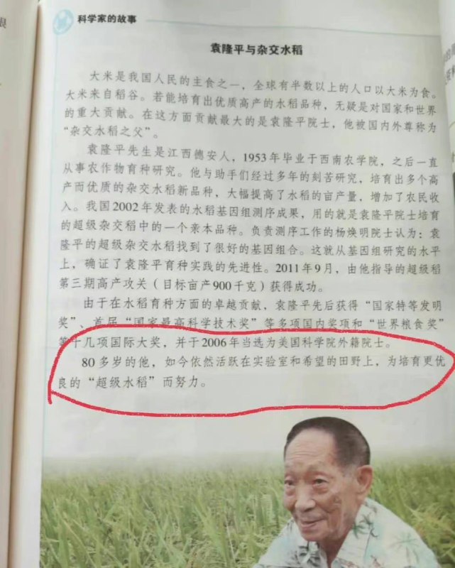 袁隆平 与杂交水稻，令人泪崩的新版教材