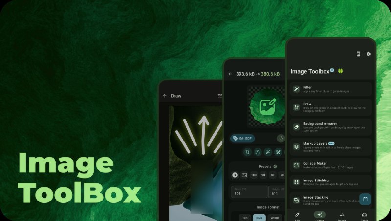 ImageToolbox｜开源免费无广告的图片处理工具  专业级图片编辑工具支持 230+ 滤镜，AI 智能抠图+手动绘制，裁剪、旋转、透视校正，一键生成PDF/GIF