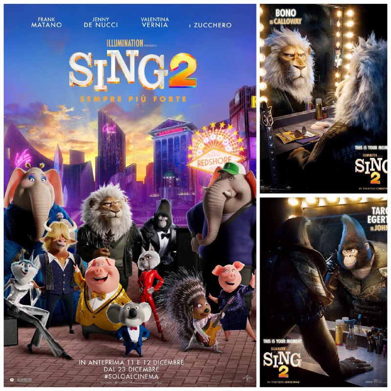 欢乐好声音2 4K2160P版本 中英字幕（2021）2021-12-22(美国)上映 / 片长110分钟▍剧情简介：（IMDB评分：7.6）     巴斯特·穆恩和他的朋友们必须说服隐居的摇滚明星克莱·卡洛威加入他们，参加新节目的开幕式