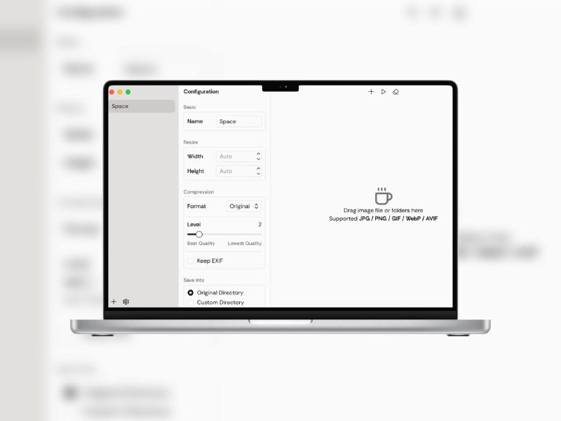 Pixzip Lite ｜ 免费开源图片压缩软件🔘完全运行在本地压缩（不联网，保护用户隐私）🔘可根据大小、格式、压缩等级等大批量压缩 JPG、PNG、GIF、WebP、AVIF 格式💻 官网 ｜🐙 项目地址平台：#Web标签：#图片 #图片压缩 #压缩照片 📣 频道  🐱 群聊  📦 汉化包