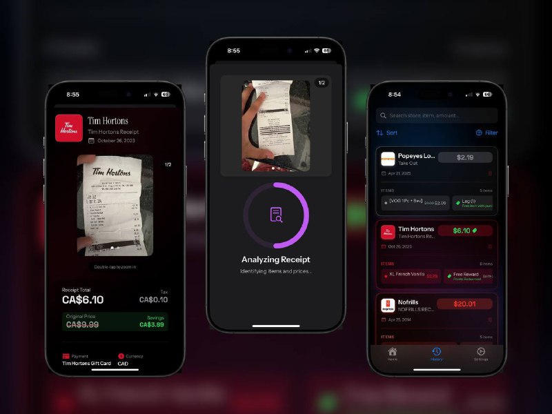 🔖 限免付费应用 | SpendSmart：一名14岁的开发者发布的开源AI收据整理神器，拍照即归类还在手动输入收据？或者干脆摆烂不记账？SpendSmart 是你该试试的工具！拍照上传，AI自动识别、归类、追踪支出流向，一张不落地帮你整理所有开销