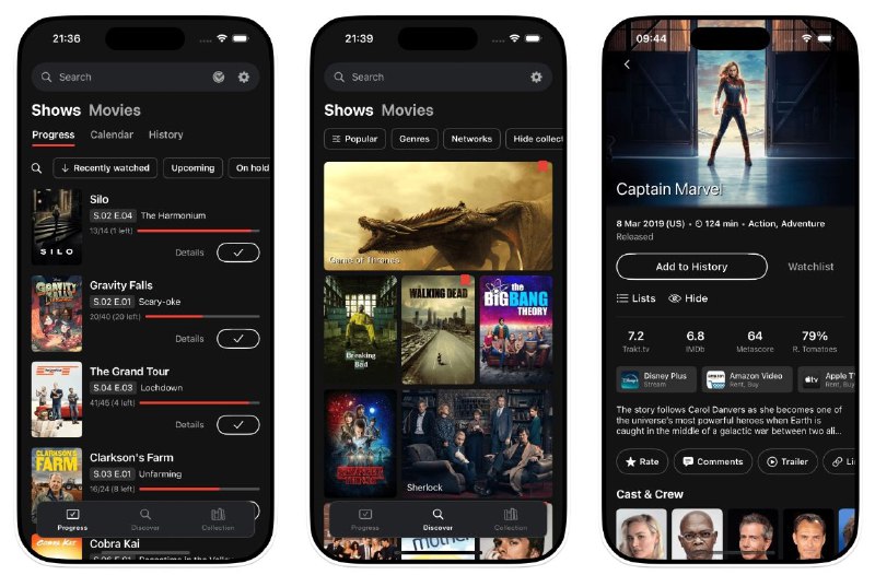 Showly  ▎一个开源的电视节目和电影跟踪器应用程序🔍 软件详情：一款数据非常全面并且简单易用的影视记录工具
