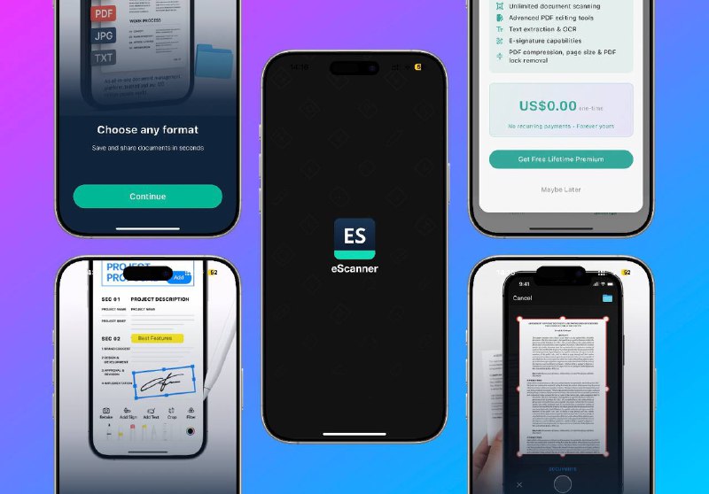 🔖 限免付费应用 |   eScanner：多功能 PDF 文档扫描仪工具　eScanner 是一款集成扫描、OCR、签署与编辑功能的 PDF 扫描应用，适用于照片、论文、合同等文档处理场景