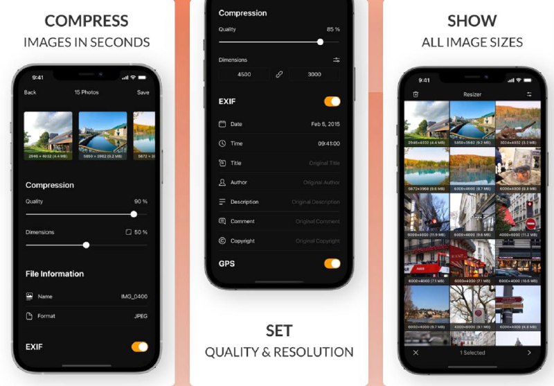 📱『 8$➠0』限免App Store应用：Image Resizer - Photo Compress  ▎照片压缩器👥【支持平台】：#iOS🍏📱【应用标签】：#压缩照片 #照片压缩器 #ImageResizer #限免💻【软件简介】：Photo Resizer 允许您按您喜欢的方式调整任何图像的大小
