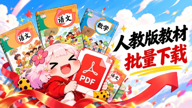 ✈️ FreePEP | 给孩子找电子教材不用一本本下了，解压即用还能批量合成 PDF🏷 检索标签：#FreePEP #电子教材 #人教版教材 #教材 #教辅 #中小学电子教材⭐️ 详情介绍：FreePEP 是一款面向人教社公开电子教材的 开源批量下载工具，内置 780+ 本教材目录，小学、初中、高中都能按学段、年级和学科筛选   📦 选好教材后可以直接批量下载、分类保存并自动合成 PDF，还支持高清原图模式，不用再一本一本点开、保存和整理　💻 GitHub · 💻 下载😌频道 |🙂群聊 |😋中文包 |☺️搜索