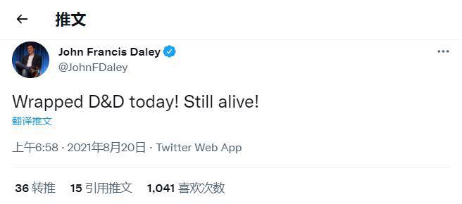 #电影资讯【《 #龙与地下城》电影已完成拍摄 2023年春季正式上映】导演约翰·弗朗西斯·达利在 #Twitter 上宣布，《龙与地下城》电影的拍摄已经结束