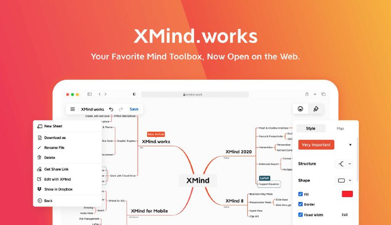 📺 XMind 2024 ▎软件更新🏪 最受欢迎思维导图软件解锁版👥【支持平台】：#Android📱📱【应用标签】：#XMind #思维导图 #头脑风暴📊【应用版本】：24.10.011 ➠24.10.022👥【应用内存】：203M💻【软件简介】：   一款全功能的思维导图和头脑风暴软件